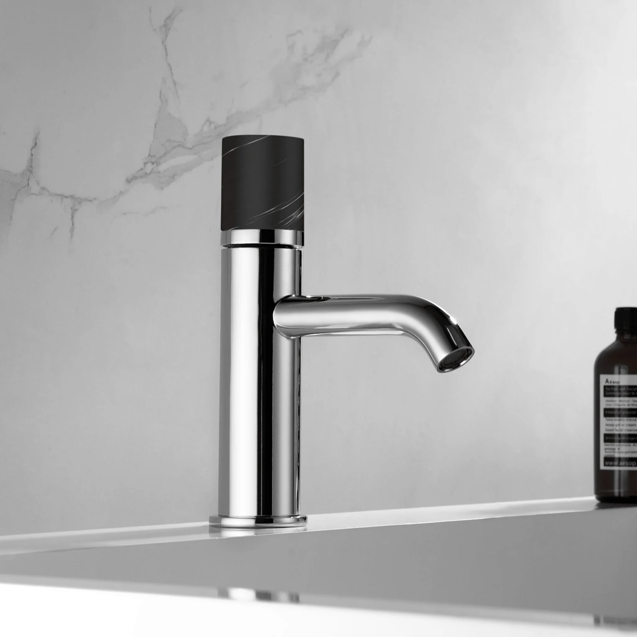 MISCELATORE LAVABO MARMO NERO